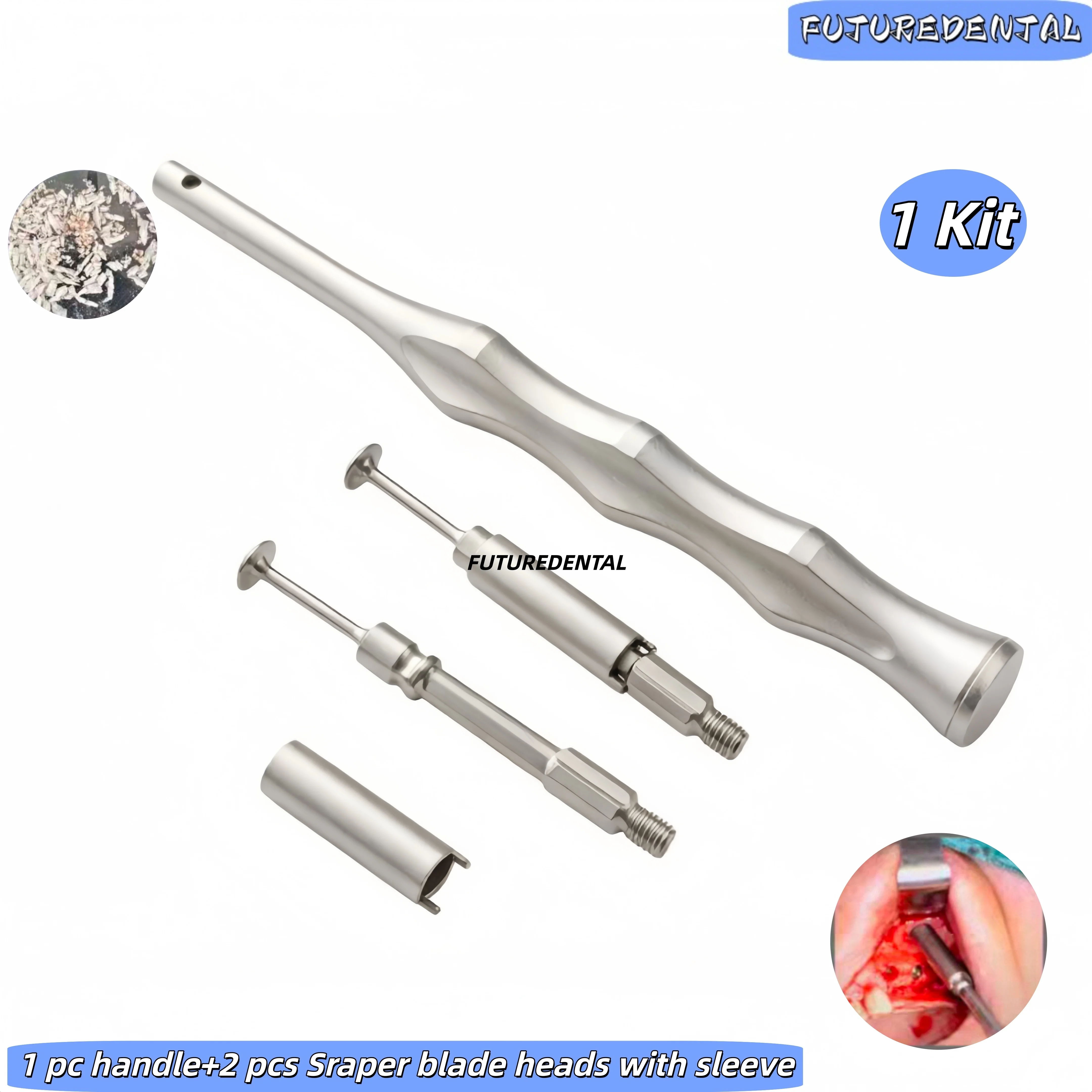 Dental Implant Bone Scraper Umbrella Shaped Collection Cortical Bone Debris Scraper Bone Increment Bone Powder Collection