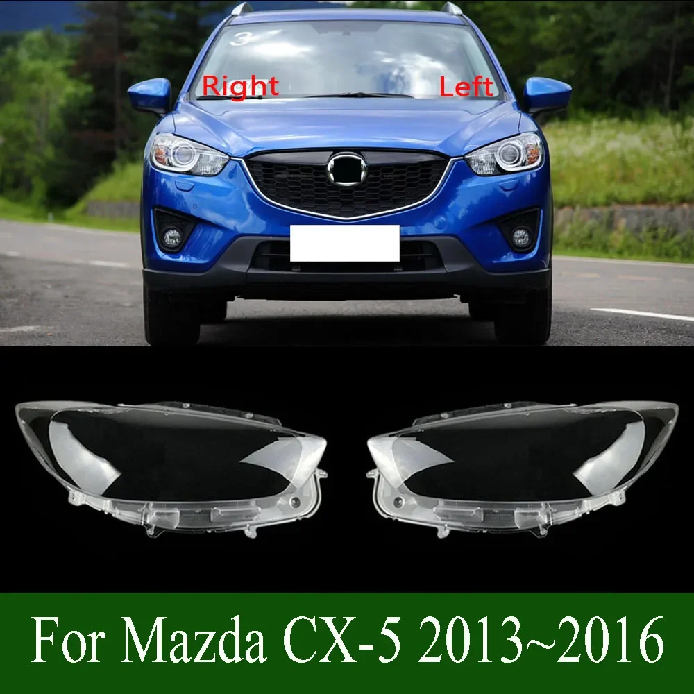 

For Mazda CX-5 2013~2016 Headlamp Transparent Cover Lamp Shade Headlight Shell Lens Plexiglass Replace Original Lampshade