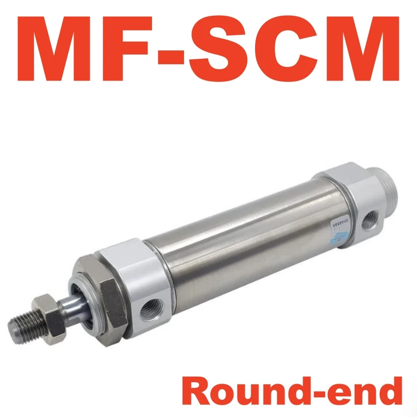 MF SCM CM Round End Mini Cylinder MF20 MF25 MF32 MF40 With Magnet Stroke 20 25 50 75 100 125 150mm Carbon Steel