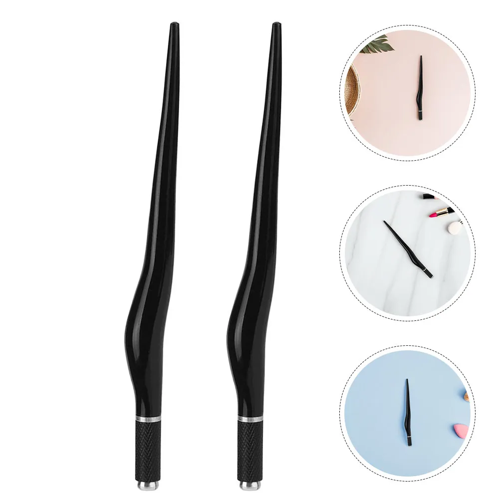 

2Pcs Black Microblading Pencil for Eyebrows Manual Eyebrow Tattoo Pen Precision Sharp Tip Easy Use Beginners Friendly Portable