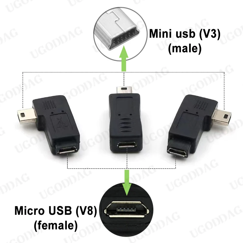 MP3 Micro 5pin T-Type Mini 5pin Micro-USB To Mini USB-USB Connector Micro USB Female Micro USB Converter Adapter