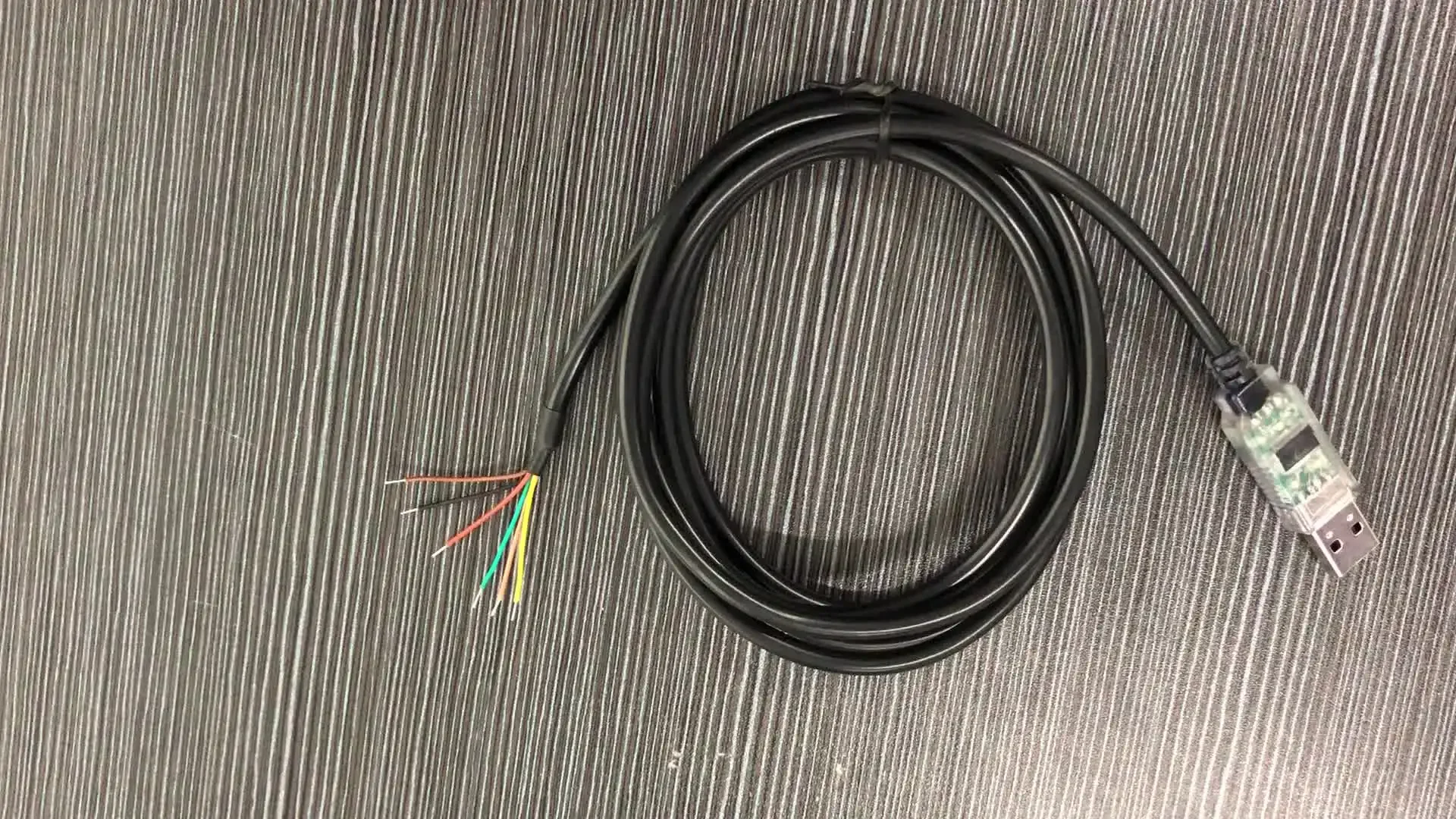 FTDI dual chip USB cable USB-RS232-WE-1800-BT FTDI Chip 1.8m USB to Wire Ended Black Interface Converter Cable