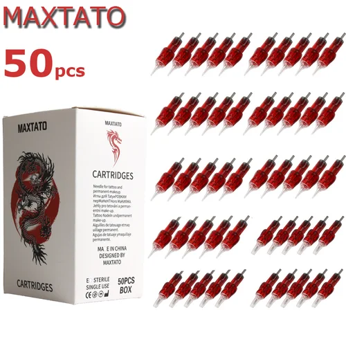 Imagen 2 del producto 5/10/20/50/100 unids/caja cartuchos de tatuaje desechables aguja RL delineador redondo Shader aguja de tatuaje para suministro de máquina de tatuaje