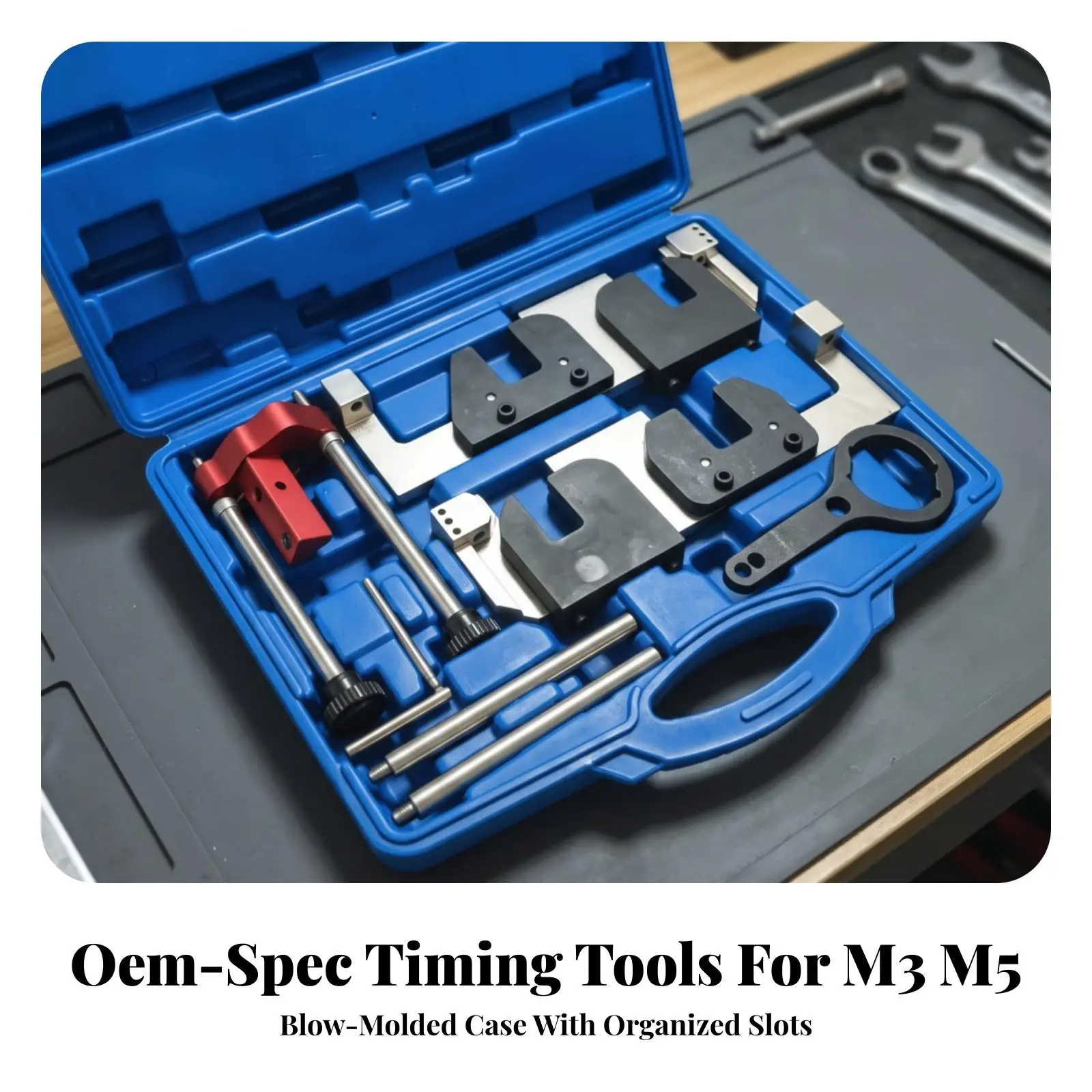 Heavy Duty Engine Timing Tool Kit | Carbon Steel Construction, Engine Timing Tool Kit with Carrying Case, tailored Interior