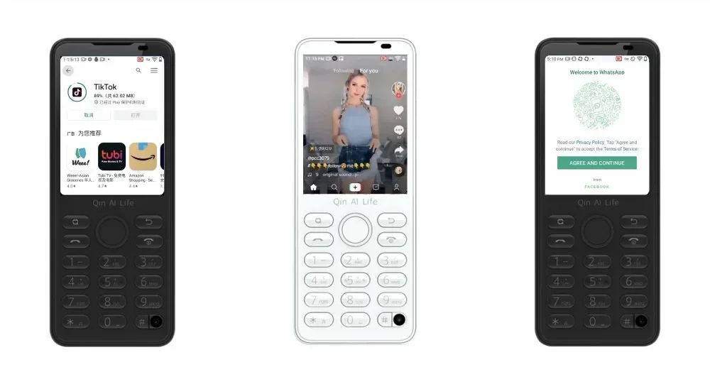 Qin F21 Pro 4G Touch Screen Smartphone Android11 3GB+32GB BT5.0 MTK6761 2120mAh Support Google Global Version Mobile Phone