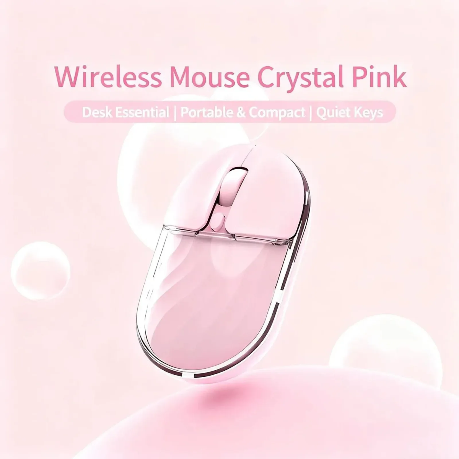 Cute Transparent Bluetooth 2.4G Dual Mode Wireless Mouse 3 Levels Adjustable DPI Silent Lightweight Portable Mice For Office