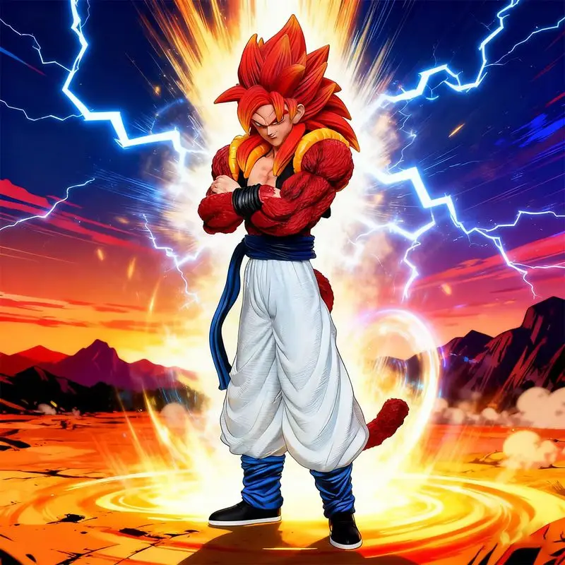 【En Stock】 33 cm Dragon Ball Ssj4 Gogeta Figure Super Saiyan 4 Gogeta Pvc figurines Jg Statue Collection modèle jouets cadeaux