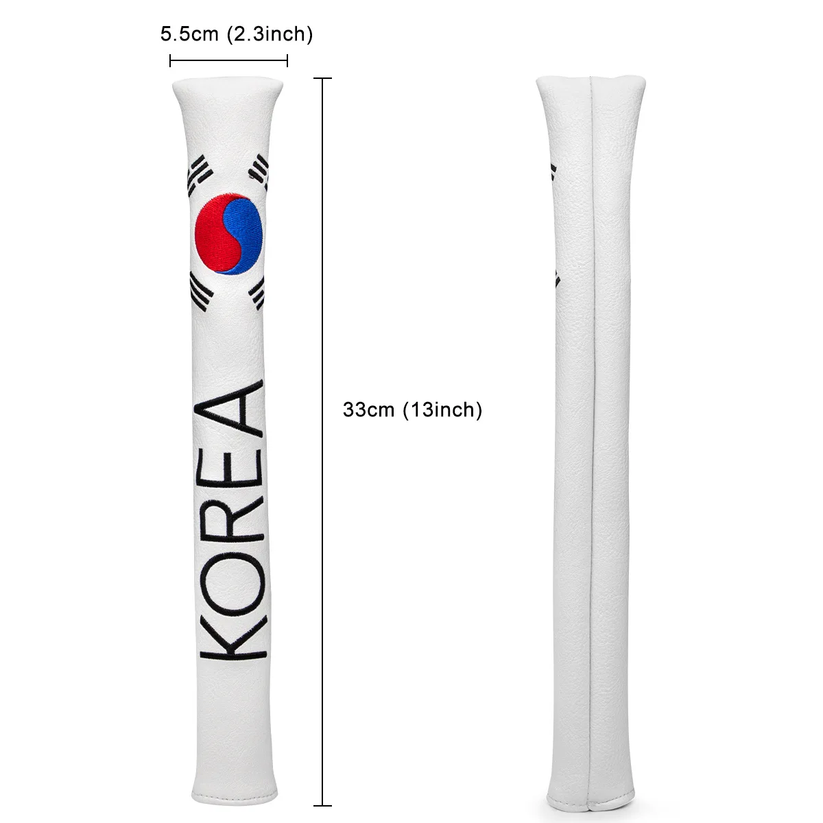 Golf Alignment Stick Cover -Korea Flag Design Position Role Stick Golf Wood Iron Headcovers