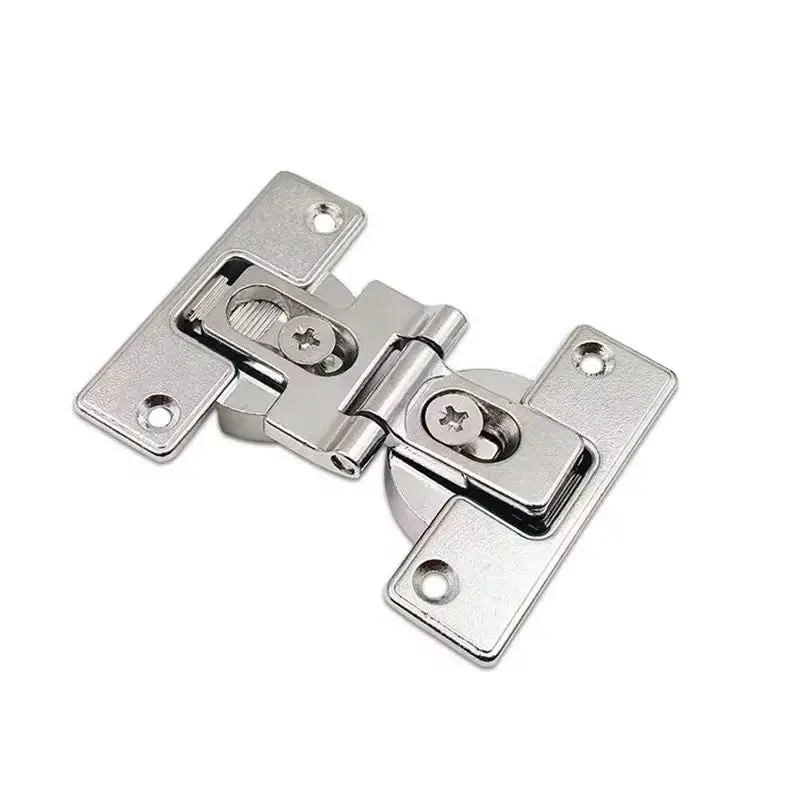 10PCS Zinc Alloy Invisible Folding Door Hinge 180° Overlapping Double Cup Hinge Wardrobe Shoe Cabinet Hinge Screen Linkage Hinge