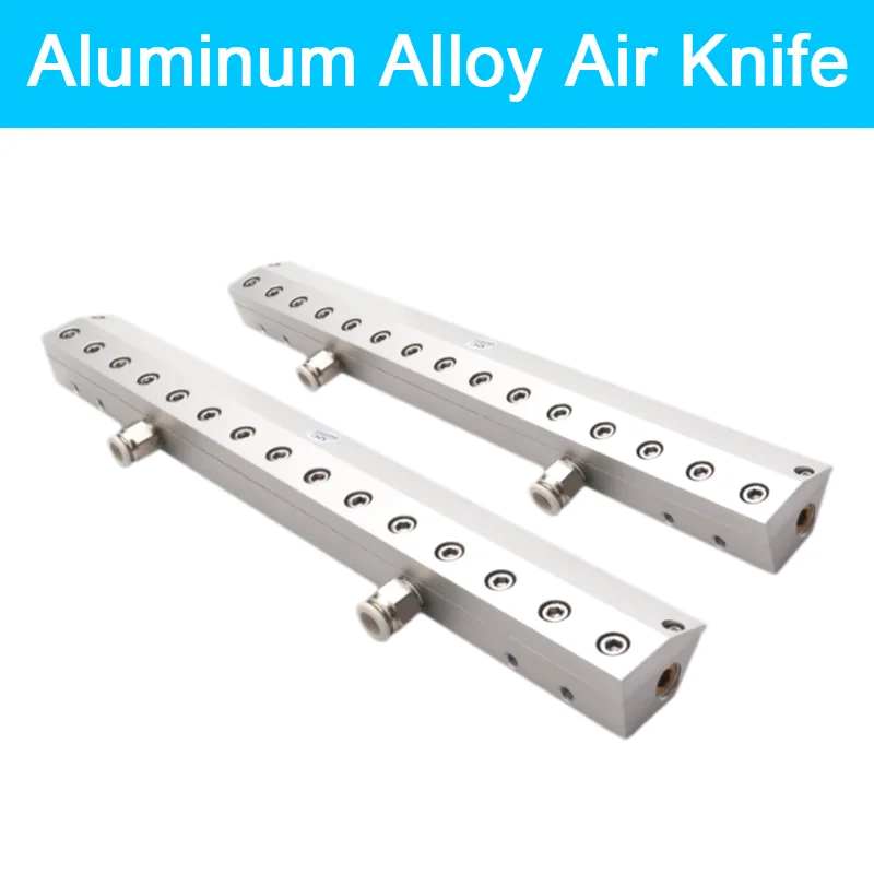 30-650mm Industrial Blower-Powered Air Knife Nozzle, Compressed Air Knife Aluminum Alloy Air Knife with Air Knife Support