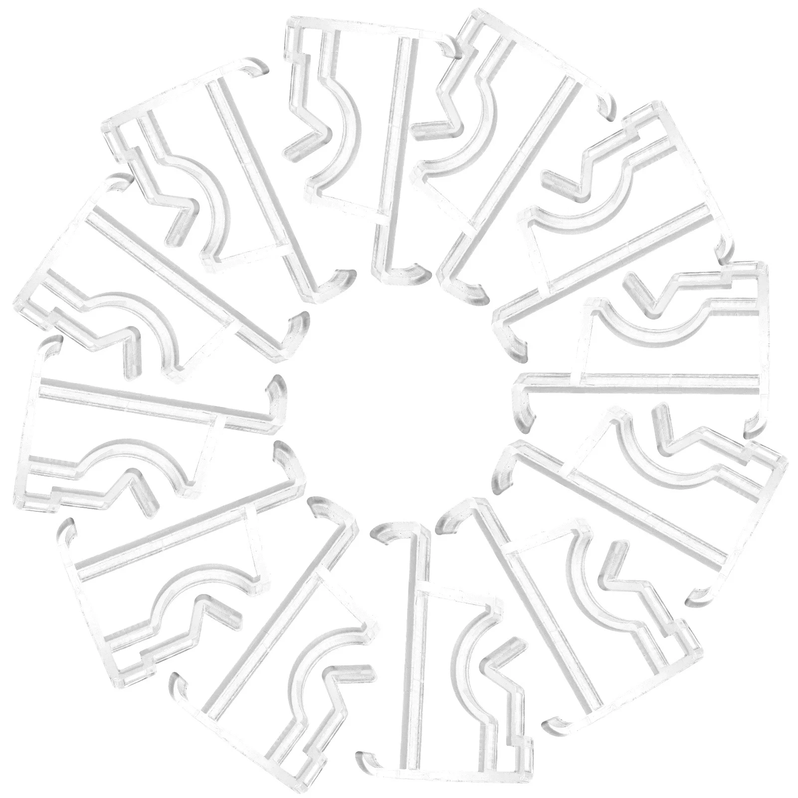 

2Sets Wear-Resistant Valance Clips Plastic Blind Accessories Compact Lightweight Hold Steady Valance Clips