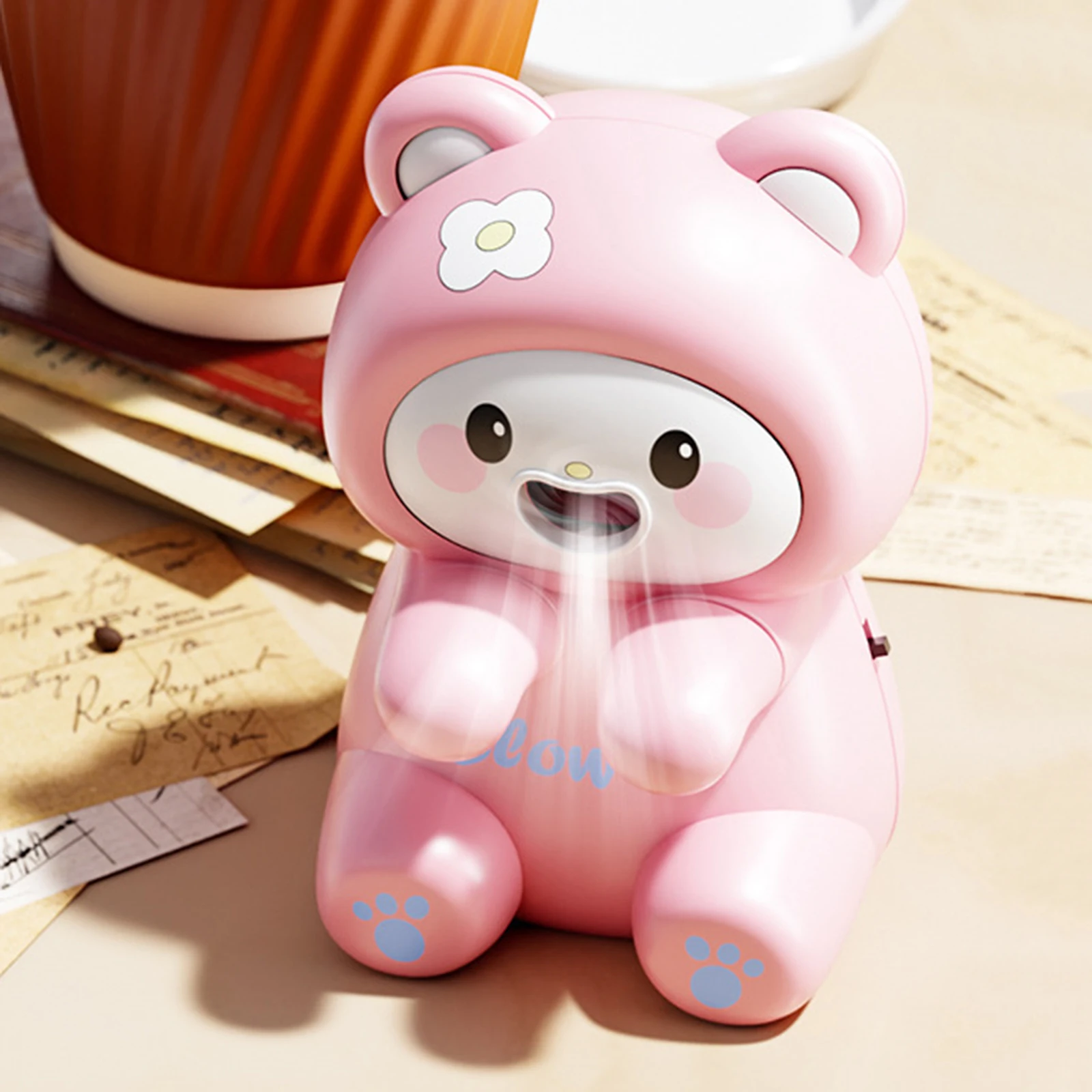 Clip-On Food Table Fan with Hanging Rope USB Rechargeable Food Cooler Mini Hanging Cup Fans for Noodle Coffee Tea Hot Drinking