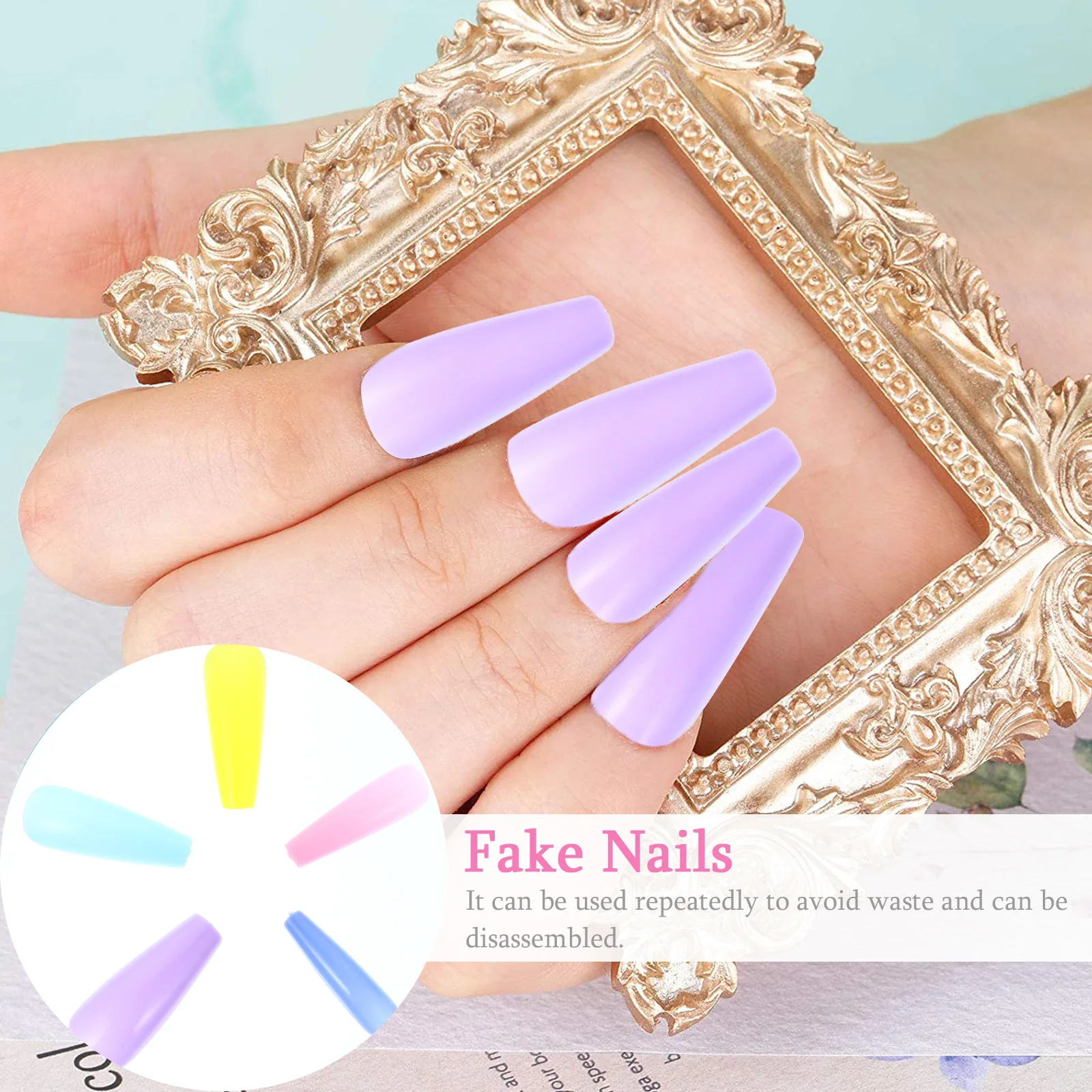 

2 коробки для балета и танцев, красочные длинные накладные ногти, прочные, прочные, профессиональные, для дизайна ногтей, маникюр, сделай сам, советы, маникюрный декор