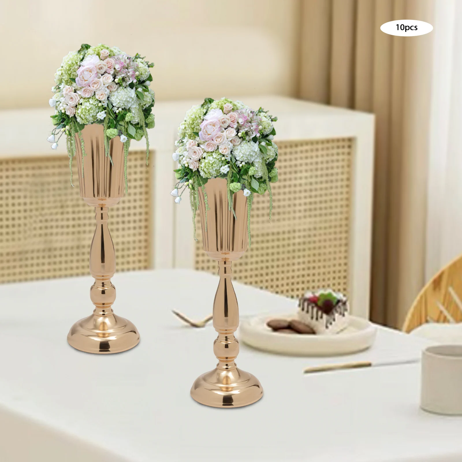 

10-Piece Large Table Vases, 39.8cm Tall, Minimalist Design Perfect for Centerpieces and Home Décor