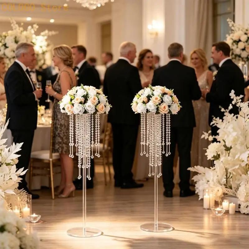 Two Clear blossomy Presentation Stands Elegant fashion For Official instances D0LD