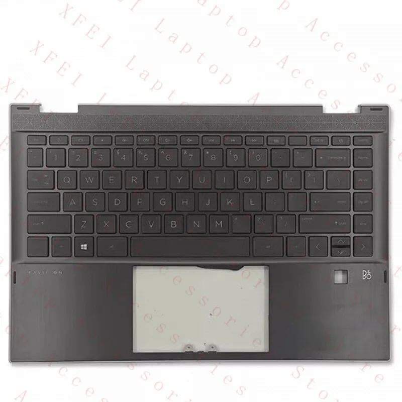 

F For HP Pavilion X360 14-DW TPN-Q171 Palmrest L85712-001 Black with Keyboard