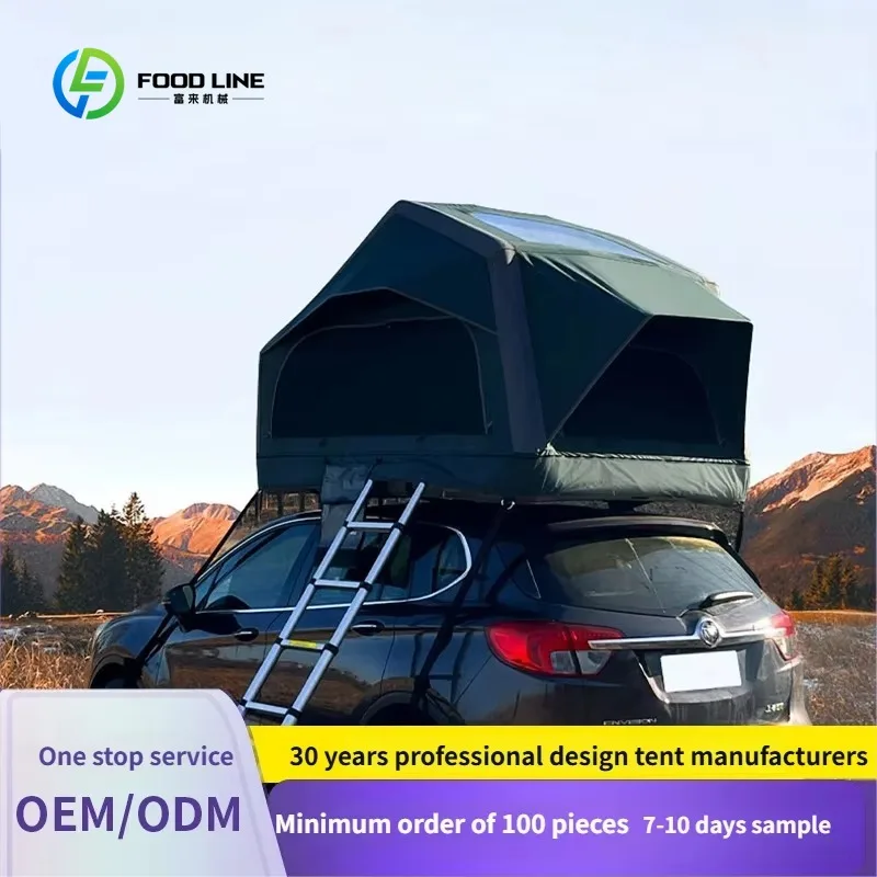 Customized Outdoor Fully Automatic Inflatable Roof Tent for Small Car Pickup Truck Double Layer Oxford Waterproof Tear Resistant