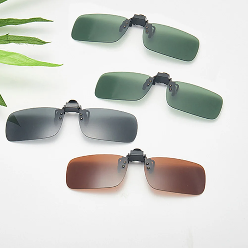 

3Pcs Polarized Sunglasses Clip for Prescription Glasses Chic Fashion Metal Alloy Clipping Rimless Full Frame Uv