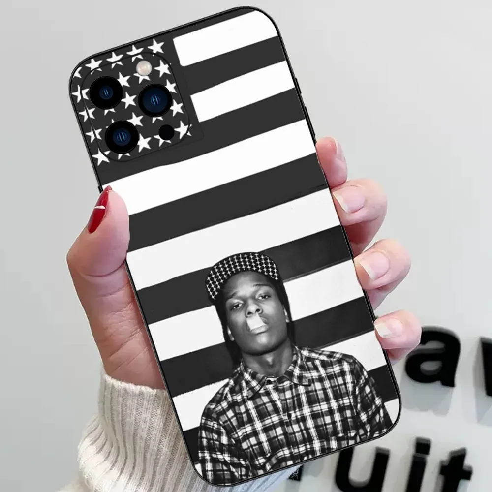 Rapper A-Asap R-Rocky Phone Case For iPhone 15 14 13 12 11 Pro Max mini XS XR X 8 Plus SE Black Cover