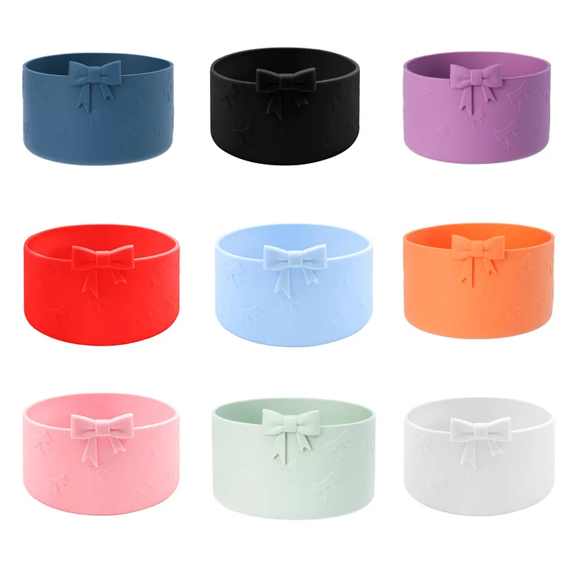 1Pc Silicone Insulated Cup Protective Sleeve For 32oz 40oz Water Bottle Silicone Boot Bottom Sleeve Cover Non-Slip Cup Sleeve