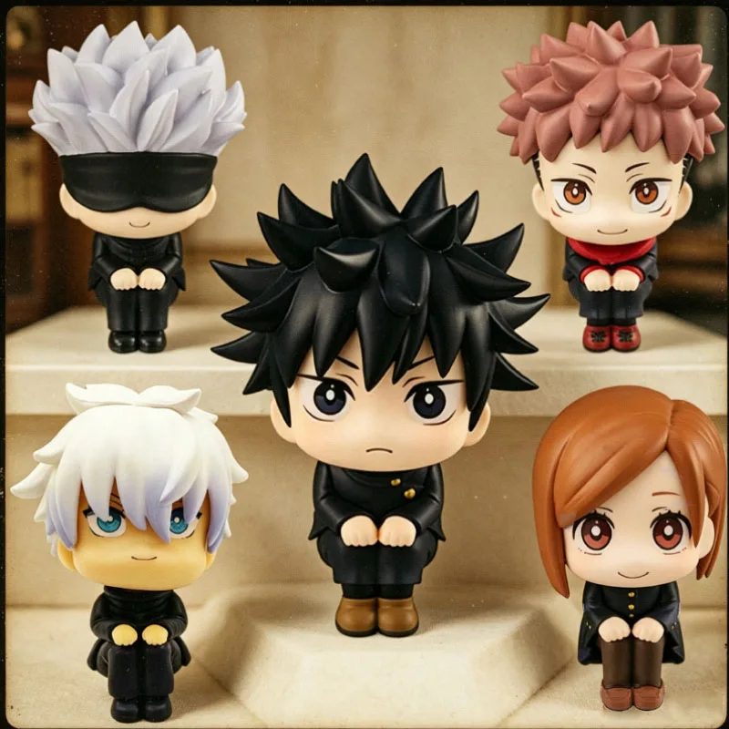 Figura Q de Jujutsu Kaisen de 7-9cm, Decoração para Carro, Lembrança de Festa de Aniversário, Mini Presente para Fãs de Anime e Colecionadores