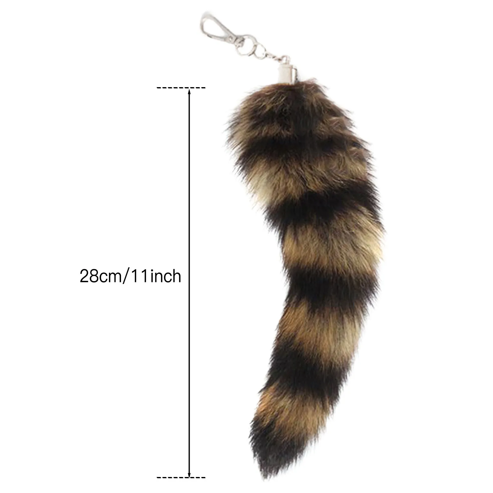 Plush-Fox Tail Keychain Furry 2024 Y2K Keyring Keychain 28cm Animal Tail Key-Pendant Cute Key Chains Bag Decoration Couple Gifts