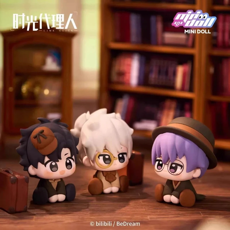 وصلة أصلية جديدة انقر فوق Minidoll Time Agent الجلوس إلى أسفل الشكل لينة المطاط غامض صندوق أعمى تحصيل لعبة سلسلة الكلية العصرية