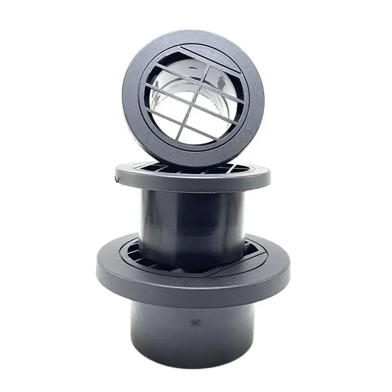 1PC 60mm/75mm/90mm Diesel Heater Duct Ducting Air Vent Outlet Flat Round Rotatable Connector Black For Car Truck VAN Camper