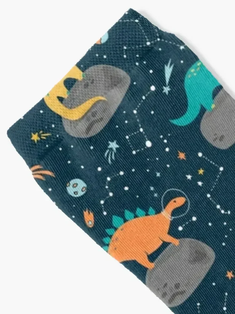 Dinosaurs Floating on an Asteroid Socks funny gifts professional running essential hiphop Ladies Socks Men's