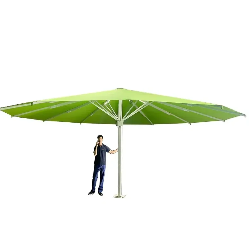 Large Outdoor 7 m Aluminum Frame Electric Parasol for Kindergarten Camp Pool & School Scenic Area Scenic Area