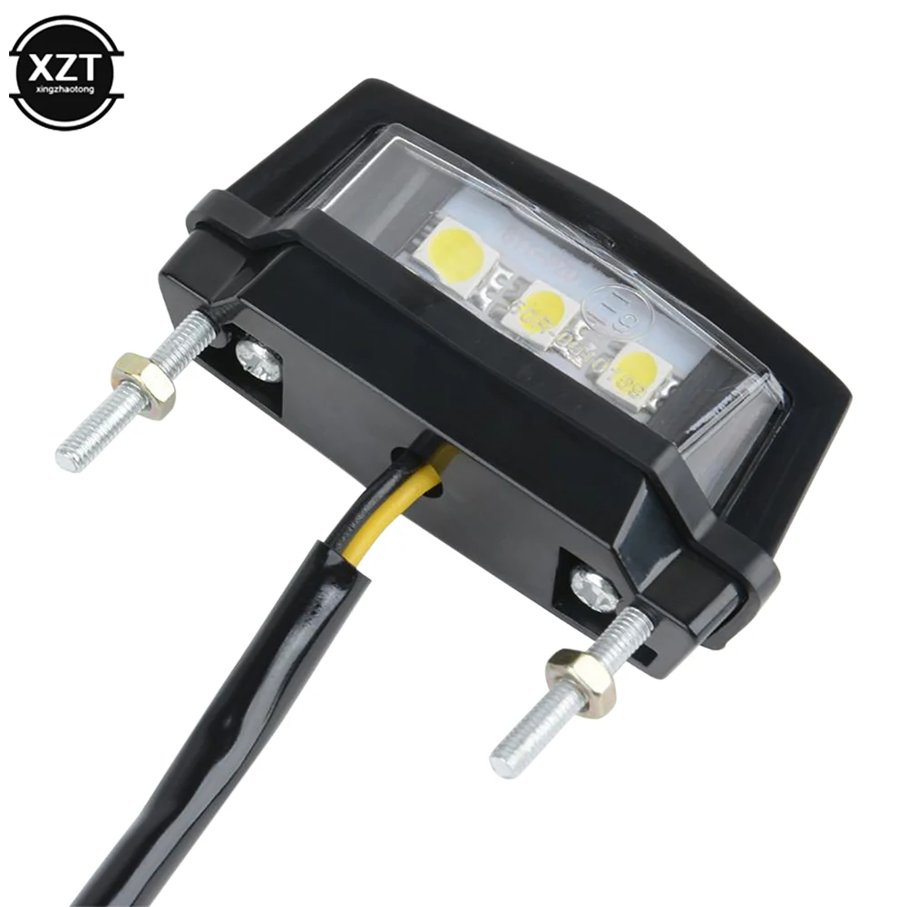 2022 New Fashion12V Motorcycle License Plate LED light Waterproof Motorcycle License Light