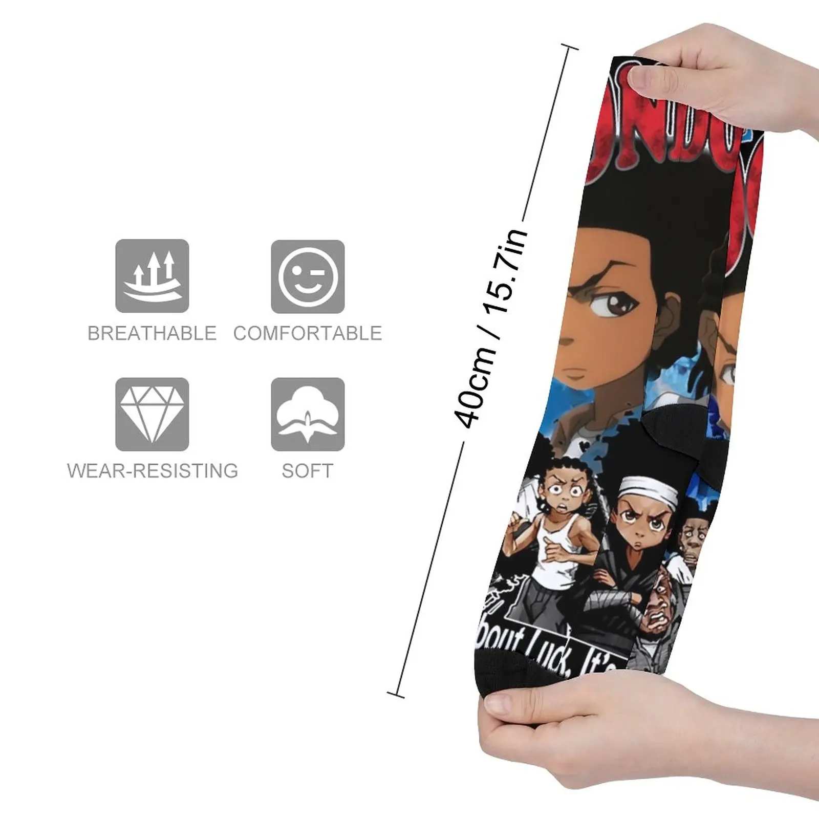 Boondocks comedy sitcom Socks snow sports socks men Women's compression socks