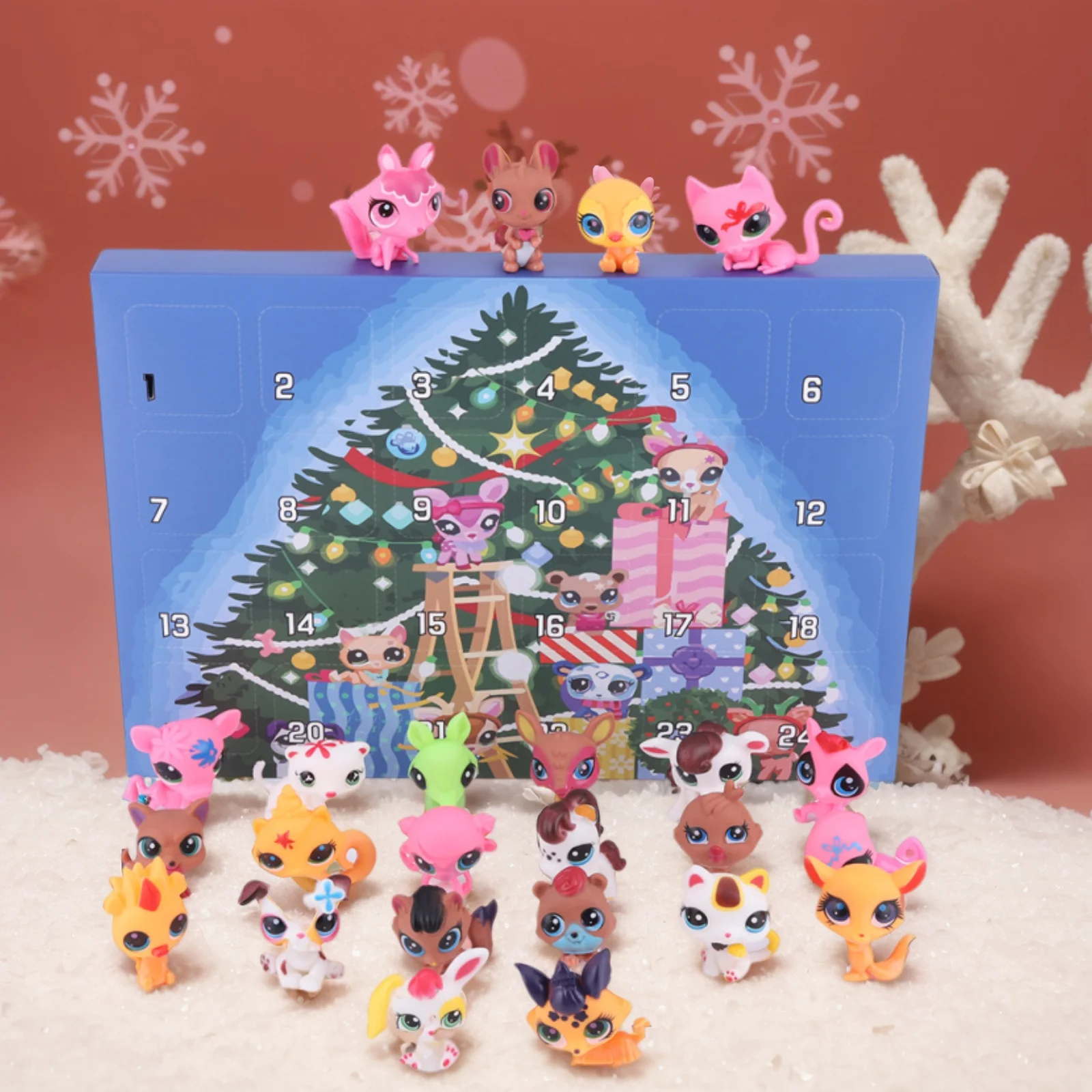 Little Pet Shop Advent Calendar 2024 24 Day Mini Anime Figure Gift Box Christmas Series Christmas New Year Gifts for Kids Toys