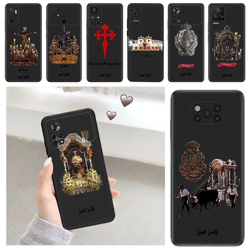 Phone Case For Xiaomi POCO X5 M3 M4 M5 C40 C50 C51 F3 F4 F5 X4 X3 F1 14 Virgin Mary Jesus Church Redmi A3X Soft Protective Cover