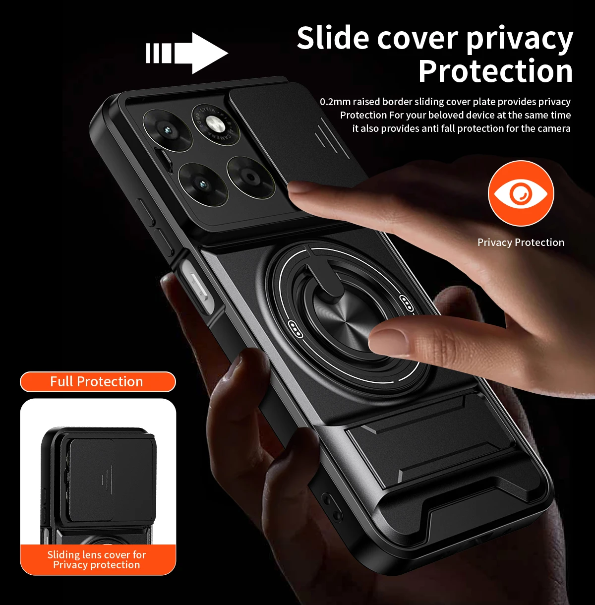 Für Motorola G75 Hülle Moto G67 Cover Moto G77 G75 Handyhülle Magsafe Magnetischer Klapphalter Militärischer Panzer-Kameraschutz – Detail 9