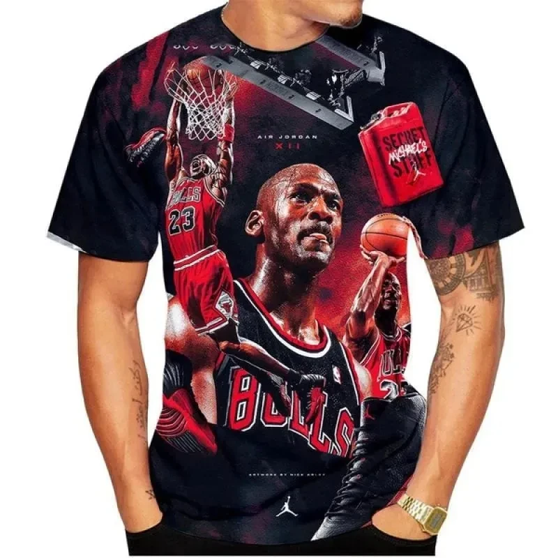 New Summer Basketball 3d Printed T-Shirts Men and Women Universal Wear Casual T-shirt for Full Size  Tops Sports Tees shirt