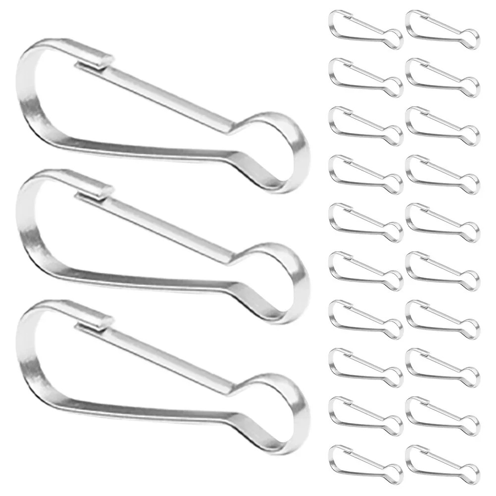 30Pcs Stainless Steel Flagpole Clips Heavy Duty Spring Snap Hooks for Quick Flag Attachment Outdoor Flagpole Parts and