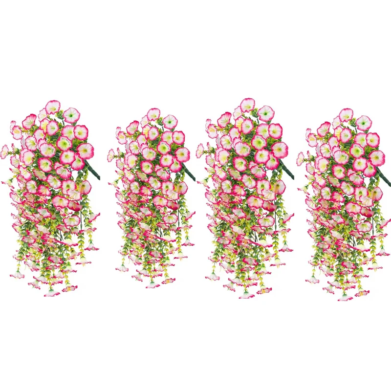 1/10PCS Kunstmatige Morning Glory Hangende Bloemen Nep Bloem Outdoor Huis Tuin Muur Opknoping Petunia Planten Bruiloft Decoratie