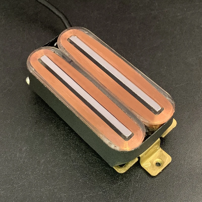 Electric Guitar Humbucker Dual Coill Dual Rail Guitar Bridge Pickup With 57mm Steel Pole Multi Color