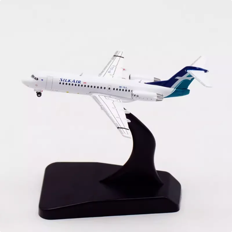 JC Wings 1:400 Scale Aircraft Model Alloy Singapore SilkAir Fokker 70 9V-SLL Model Collection Display Boutique Decoration