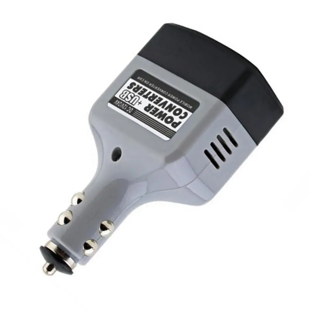 Przenośna 12V samochodowa przetwornica napięcia DC 12V/24V do AC 220V USB samochodowa przetwornica napięcia konwerter przejściówka do ładowarki 200W Inversor