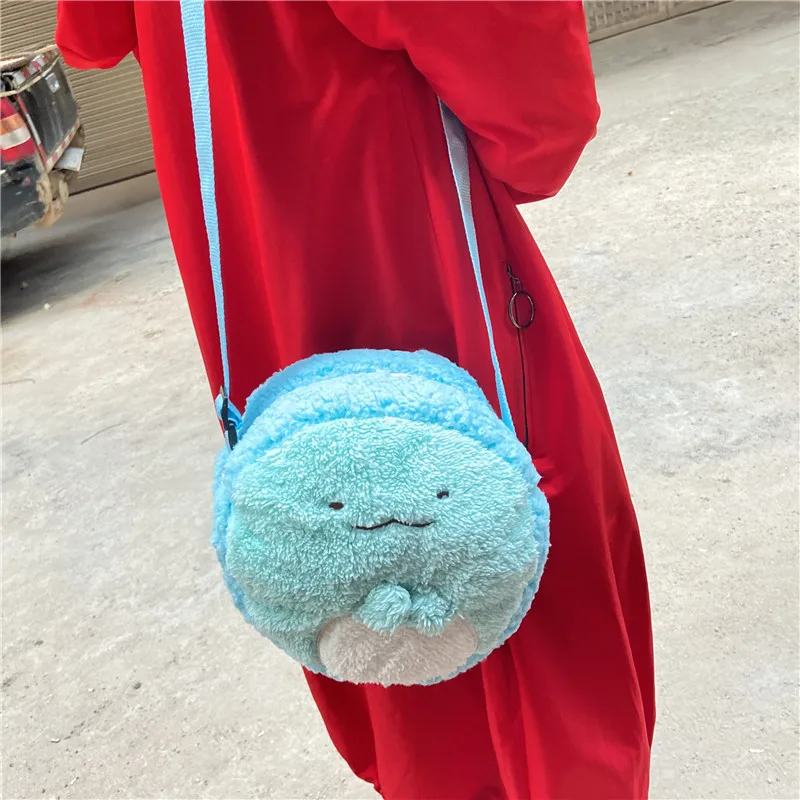 Cute Sumikko Gurashi Plush Crossbody Bags for Women Kawaii Cartoon Anime Shoulder Messenger Bag Round Sling Bags