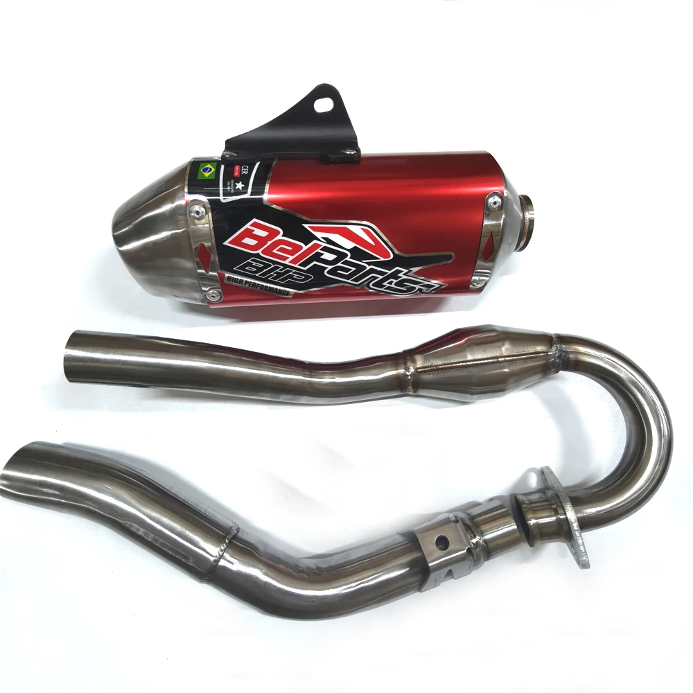

Motorcycle Exhaust Mufflers Stainless Steel Motorcycle System Exhaust Pipe Red Slip On High Performance CRF 250
