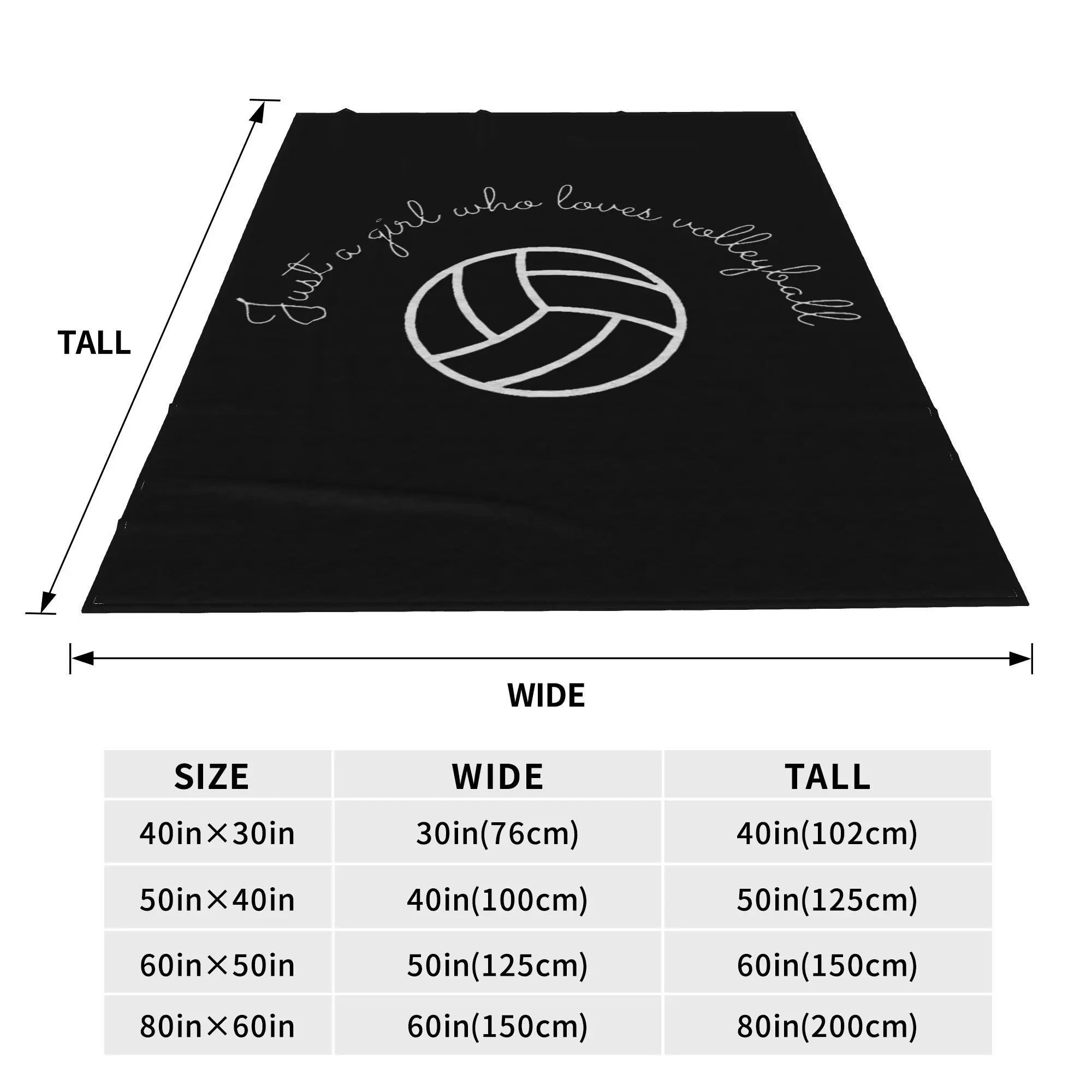 Just a Girl Who Loves Volleyball Blankets Soft Warm Flannel Throw Blanket Bedding for Bed Living room Picnic Travel Home Couch