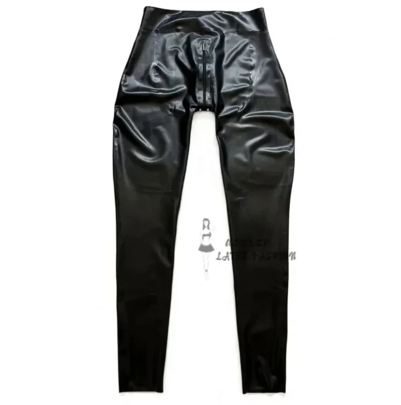 

Latex Pants Men's Latex Trousers Tight with Crotch zipper