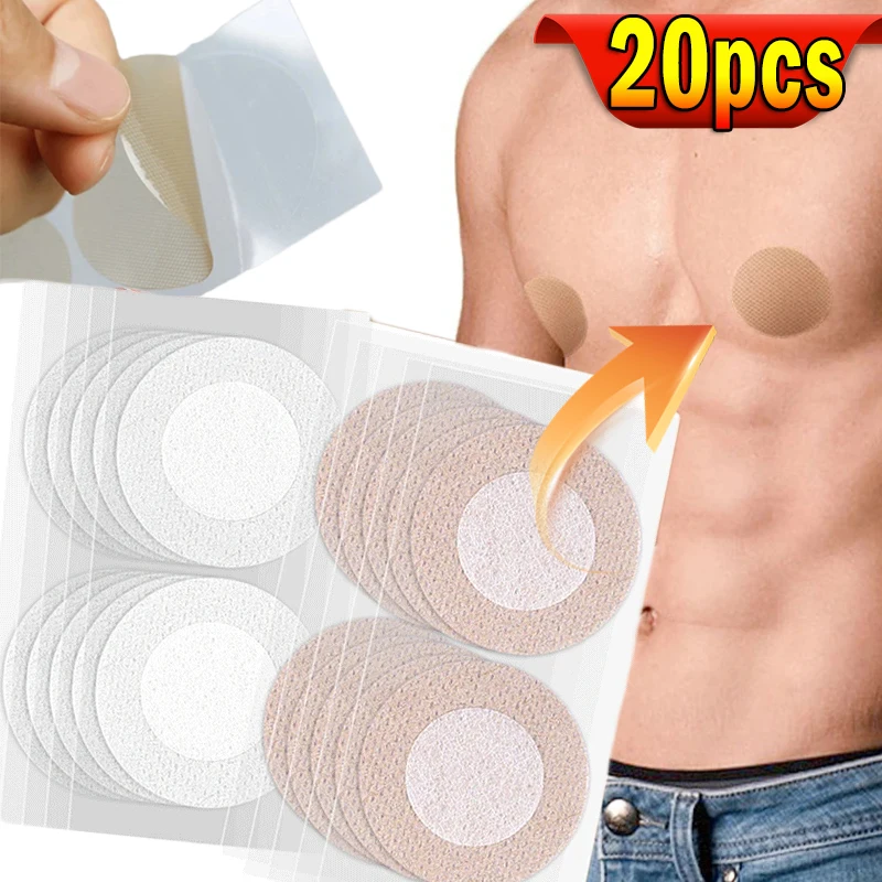 Cubierta de pezón desechable para hombre, pasta adhesiva para el pecho, ropa interior Invisible para mujer, pegatina para pezones desechables antifricción para correr