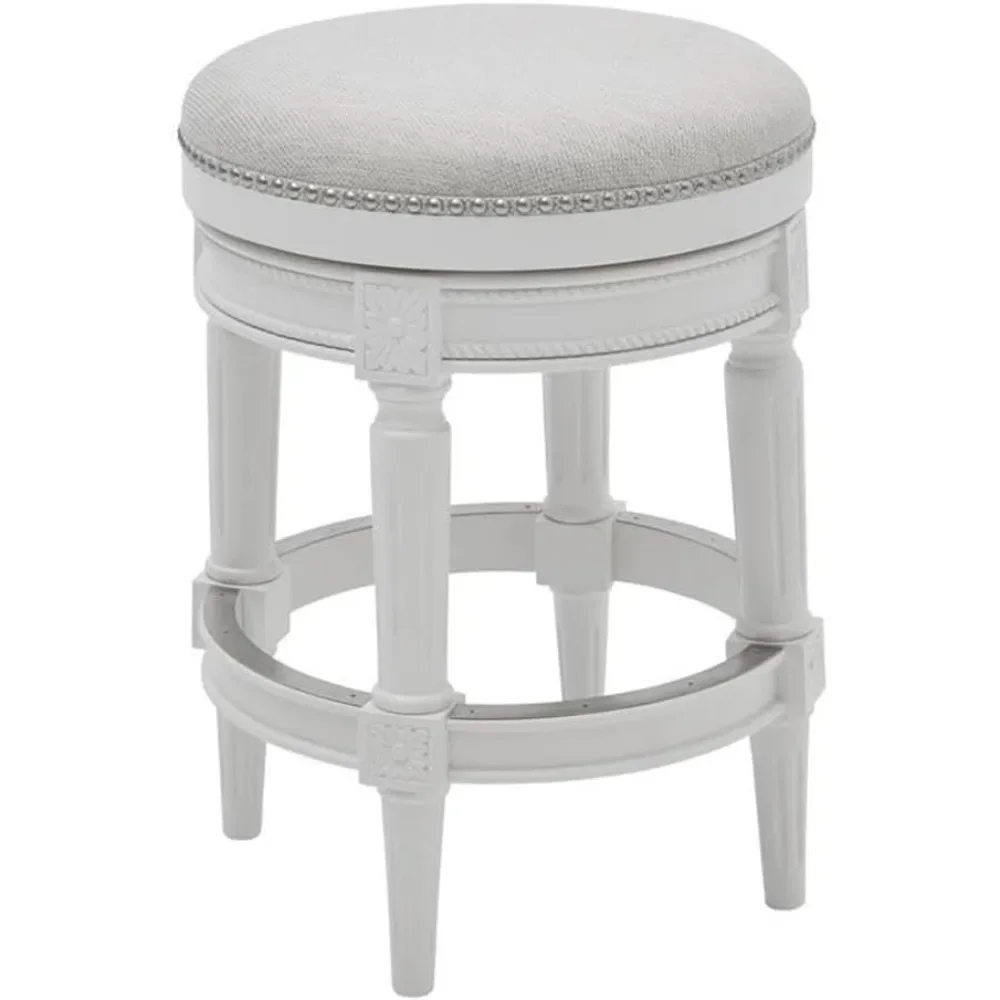 Chapman 26" Backless Counter Height Swivel Stool In White.