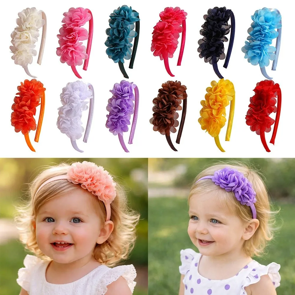 

Fashion Accessory Big Flower Baby Headband Princess Multi-Layers Hairband Headpiece Girl Hair Hoop Hair Accessories