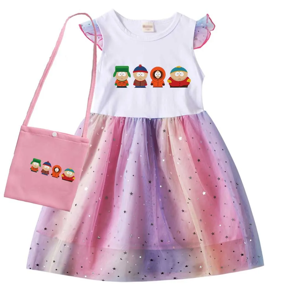 Anime S-Southes Park Clothes Cute Princess Dress Toddler Girls Birthday Party Costumes Stan Kyle Kenny Cartman Cosplay Dresses