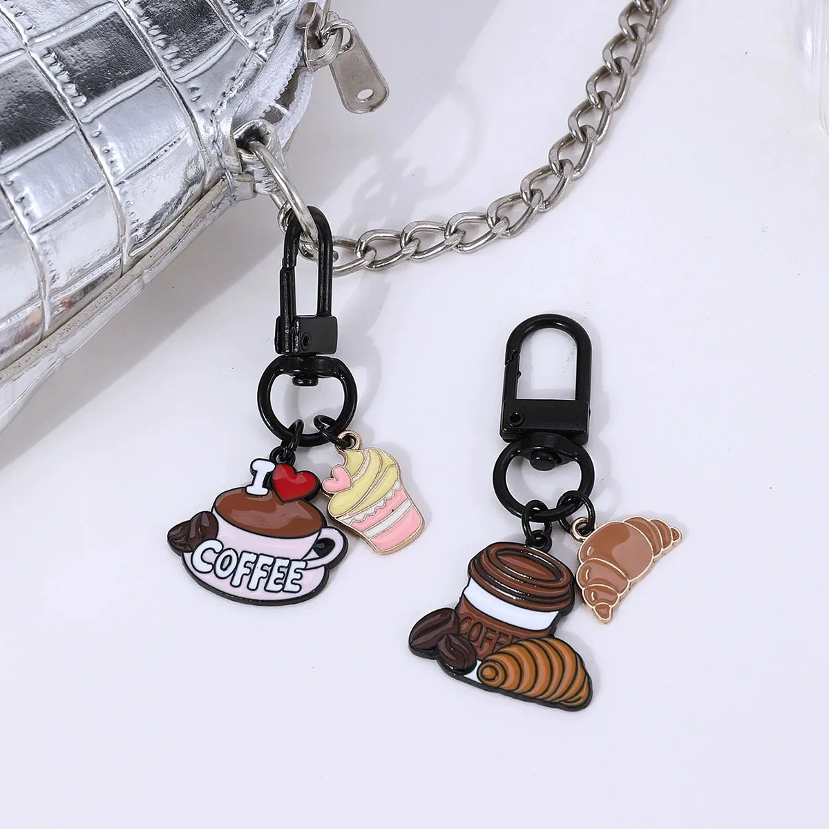 Creative coffee machine coffee pot alloy oil-dripping pendant Handmade for Earrings necklaces keychains bags and pendants